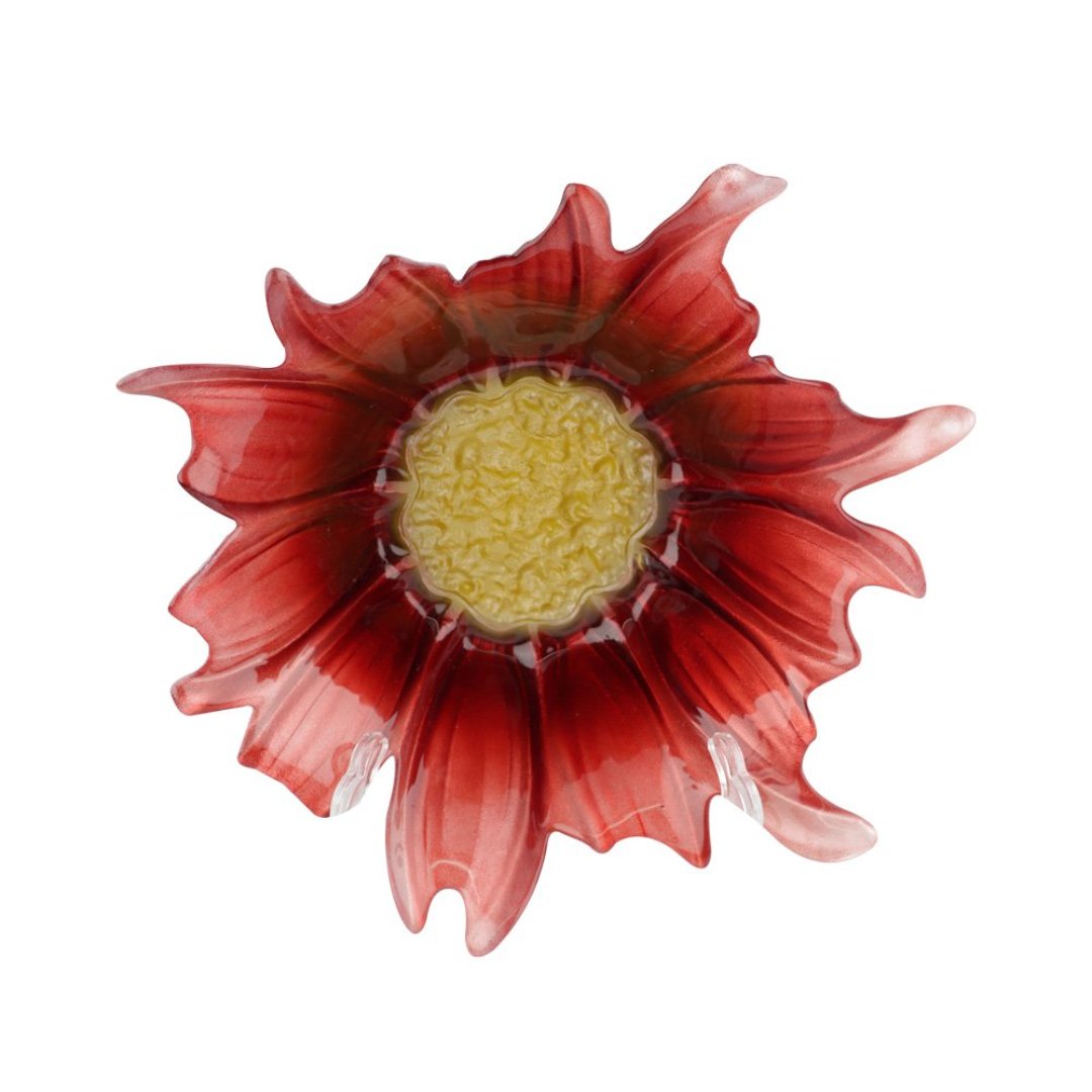 Imagem ilustrativa para Centro de mesa em vidro 205ml 17,5xA5,5cm cor rosa e dourado