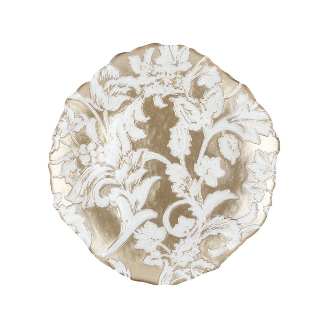 Imagem ilustrativa para Centro de mesa em vidro 320ml 15xA5,5cm cor dourada