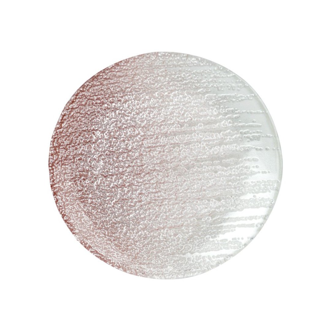 Imagem ilustrativa para Centro de mesa em vidro 360ml 15xA5cm cor branco e rose