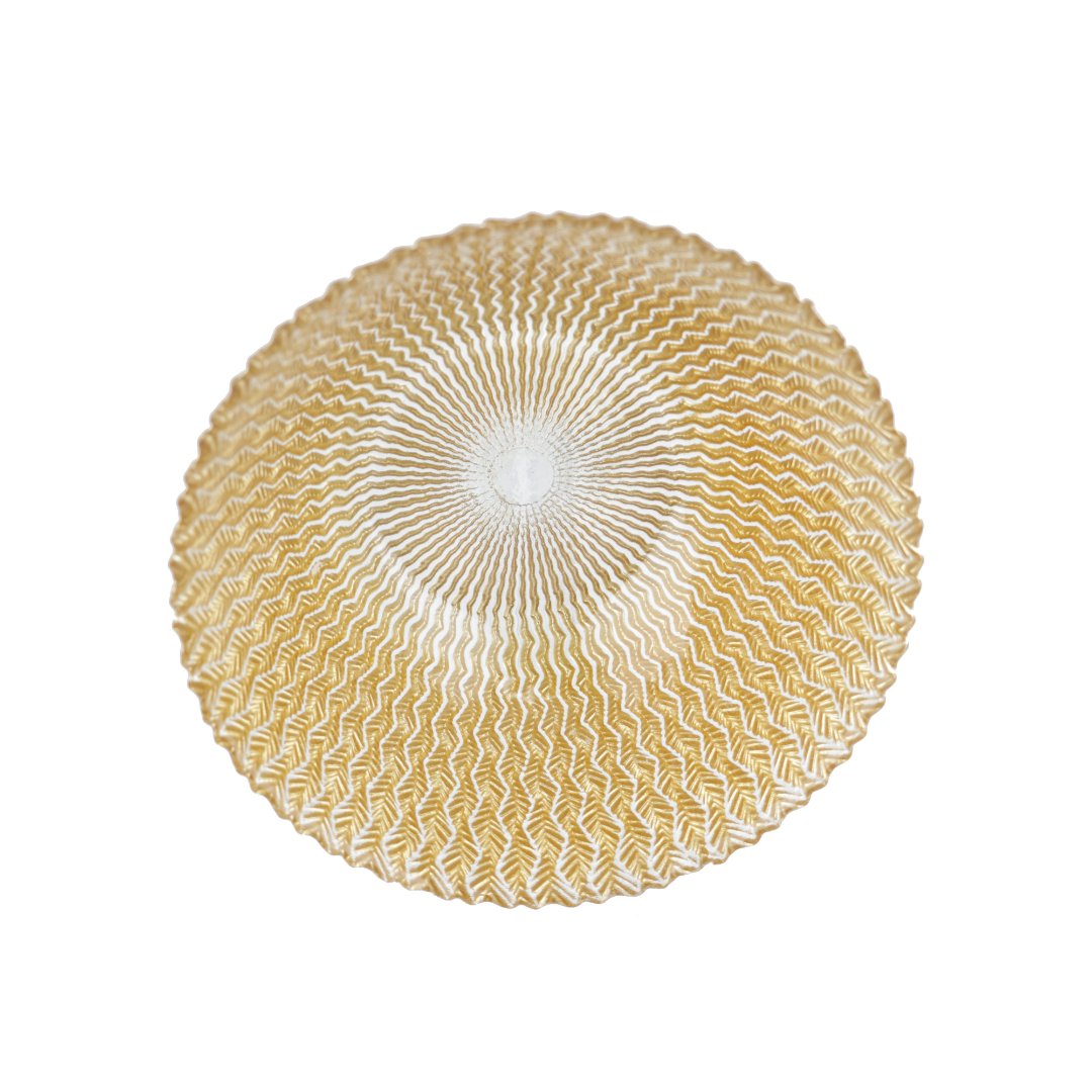 Imagem ilustrativa para Centro de mesa em vidro 445ml 15xA6cm cor dourado