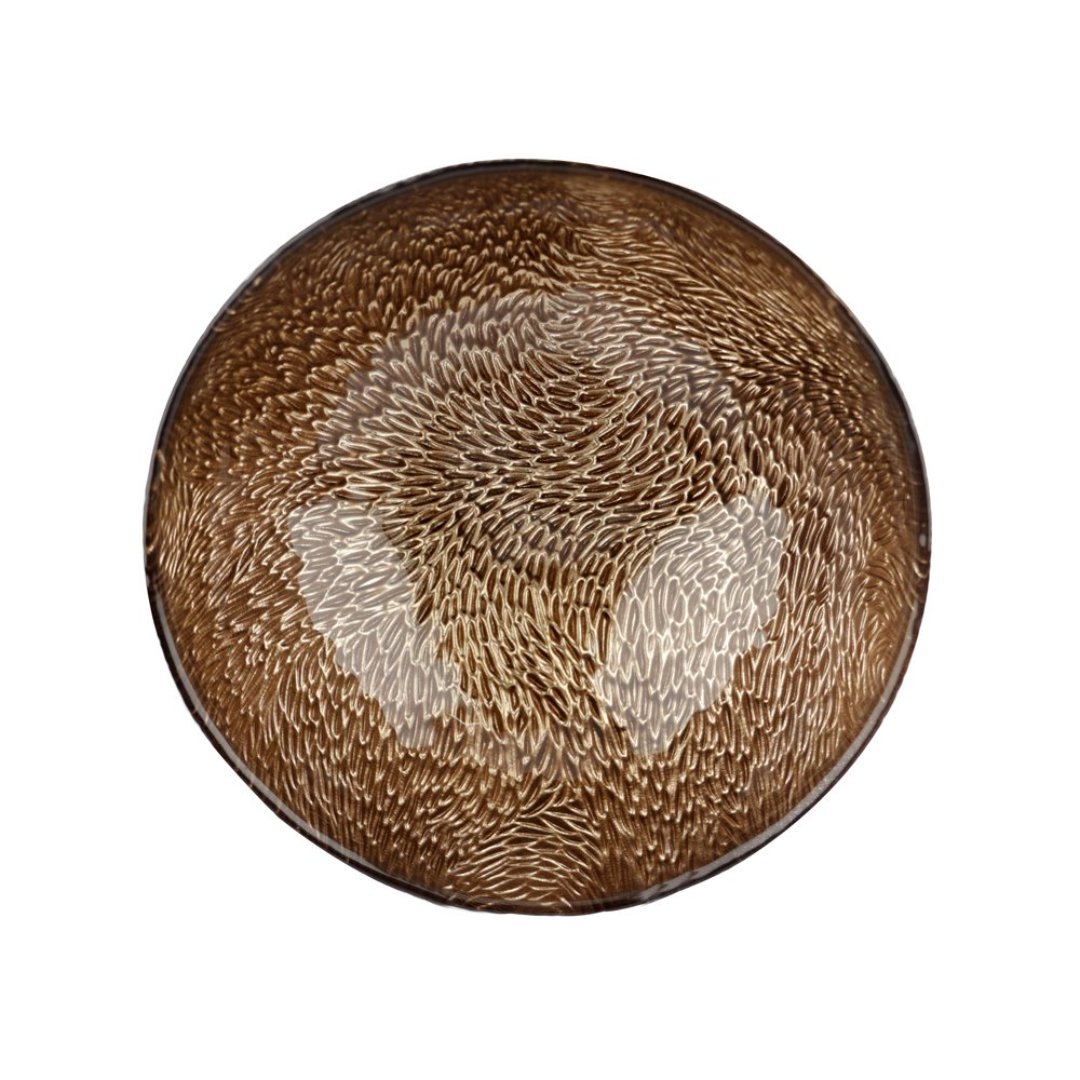 Fotografia para o produto Centro de mesa em vidro 510ml 016,5xA5,5cm cor marrom