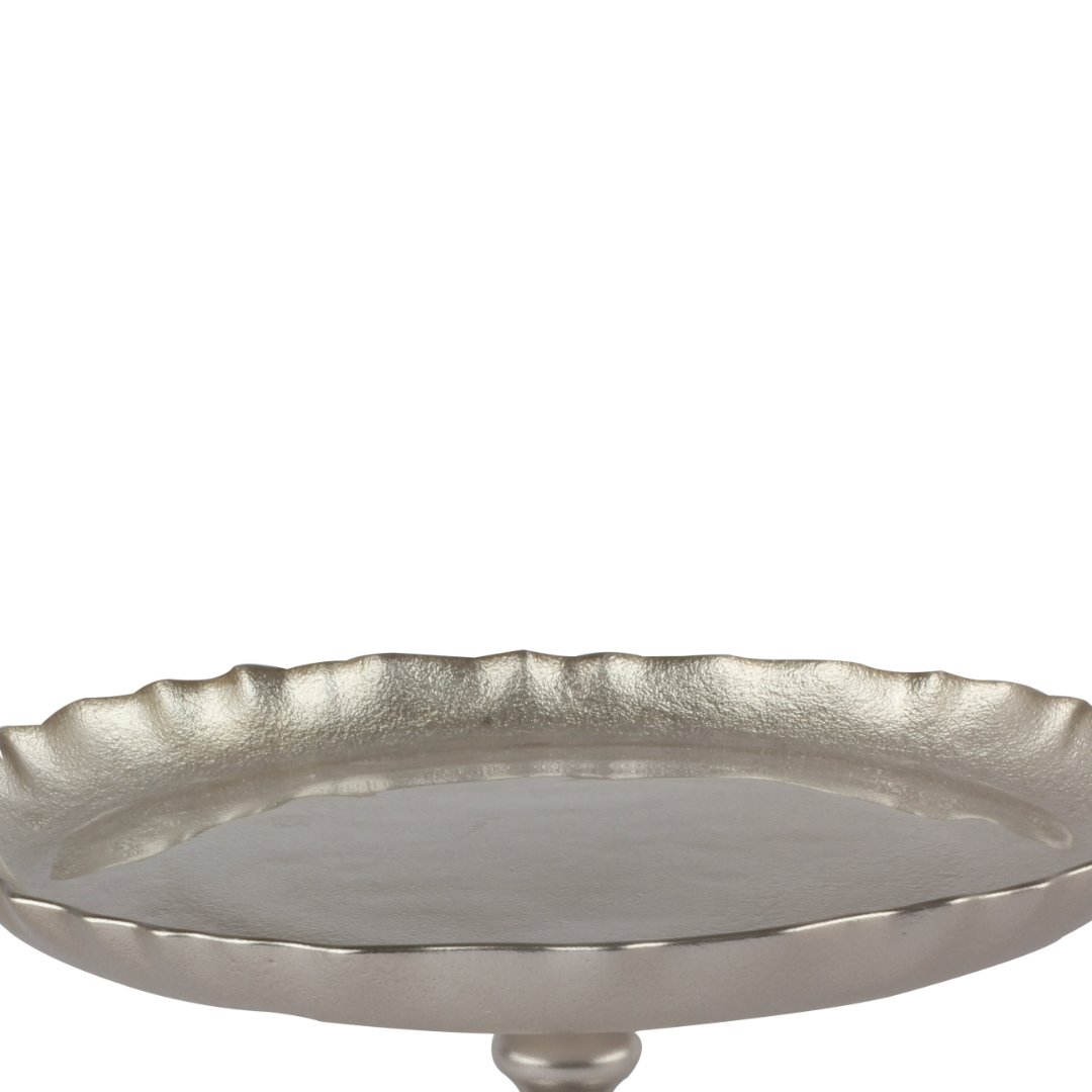 Fotografia para o produto Centro de mesa em vidro com pé 021xA10,5cm cor champanhe