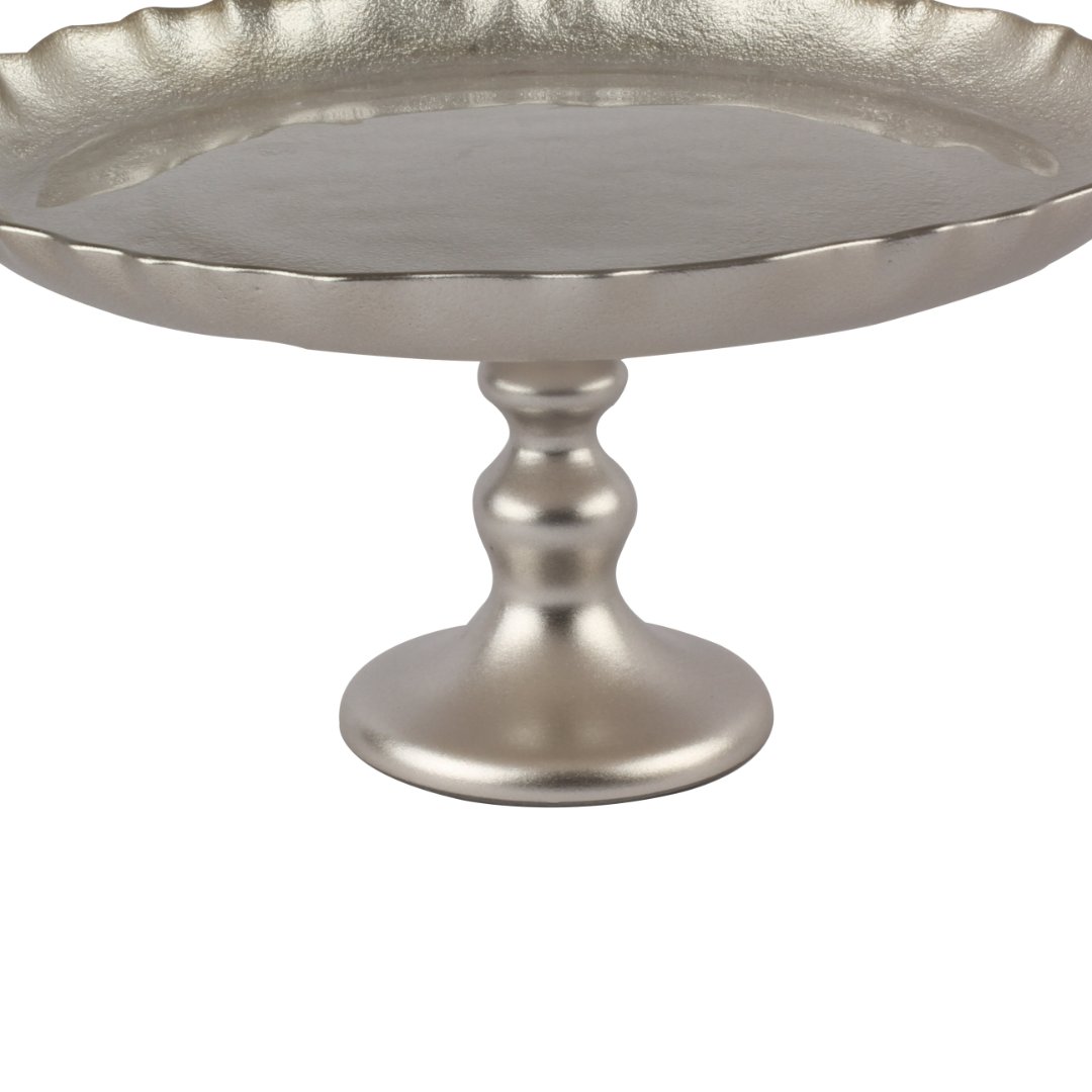 Fotografia para o produto Centro de mesa em vidro com pé 021xA10,5cm cor champanhe