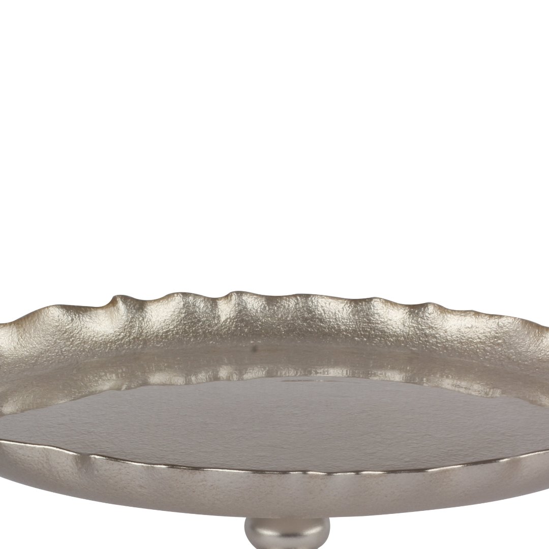 Fotografia para o produto Centro de mesa em vidro com pé 028xA15cm cor champanhe