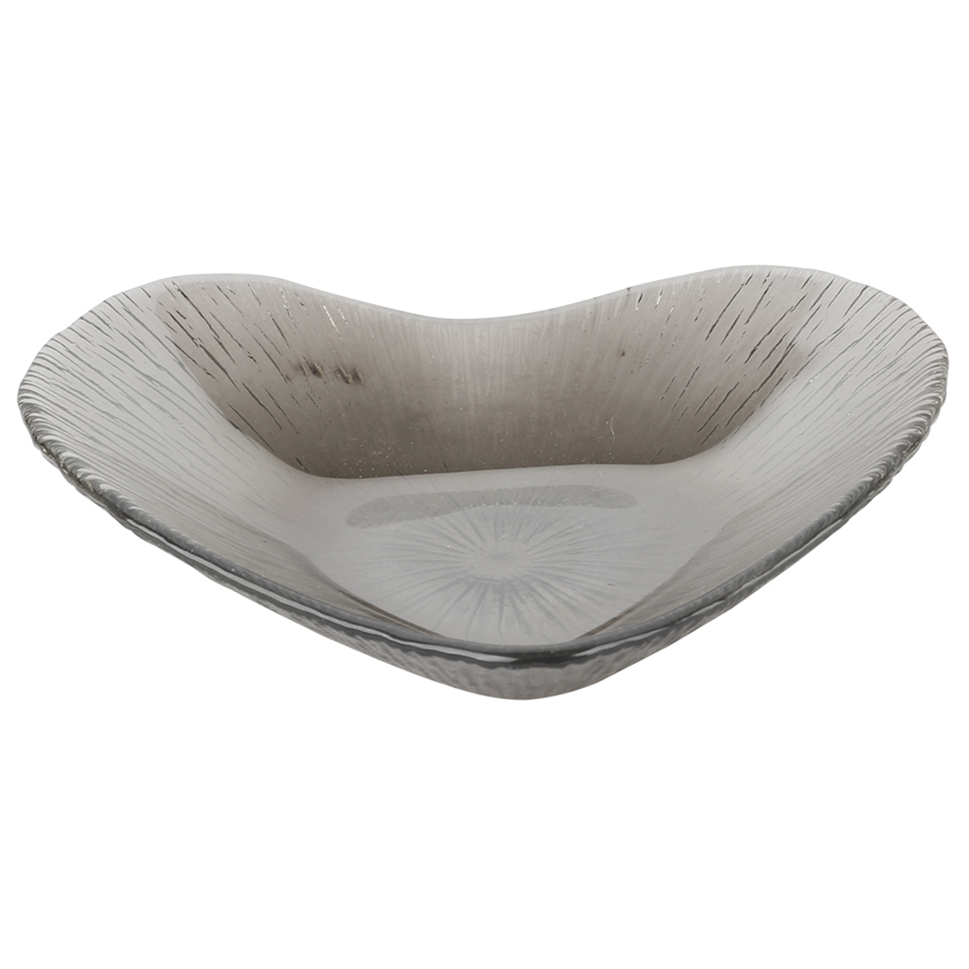 Imagem ilustrativa para Centro de mesa coração em vidro L15xP15xA3cm cor fumê luster