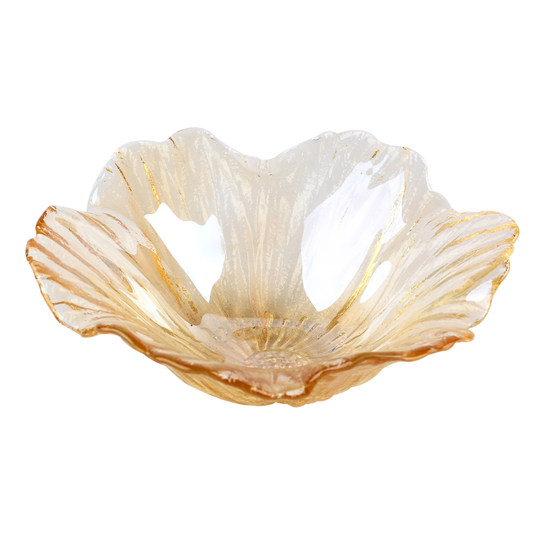 Fotografia para o produto Centro de mesa em vidro L15xP15xA5cm cor âmbar luster