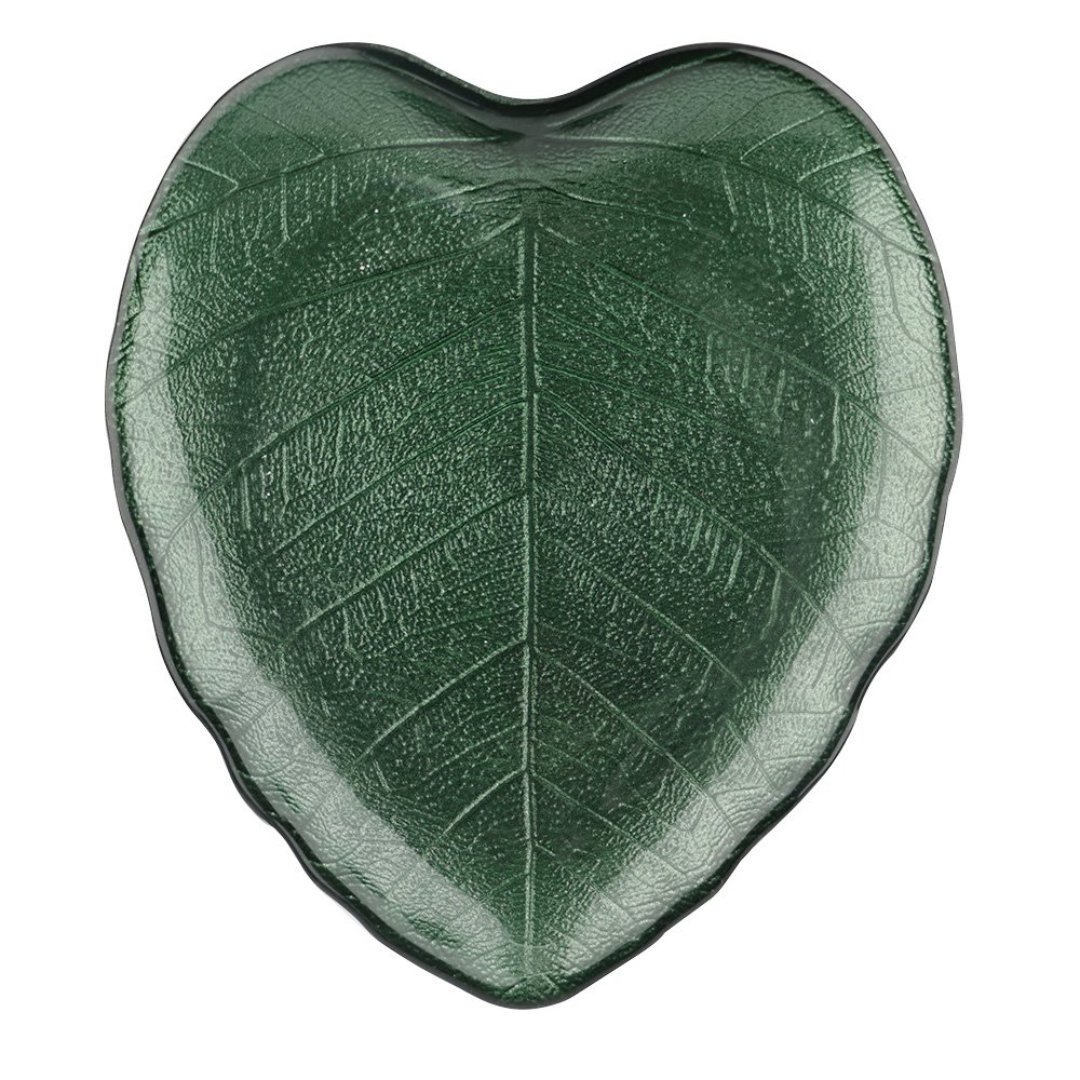 Imagem ilustrativa para Centro de mesa em vidro L19xP16,5xA2cm cor verde