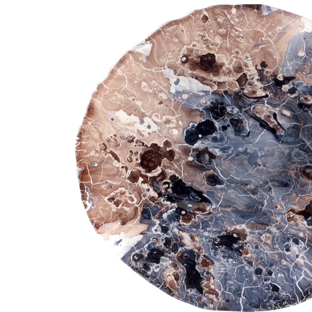 Fotografia para o produto Centro de mesa em vidro L27xP23xA2cm cor azul