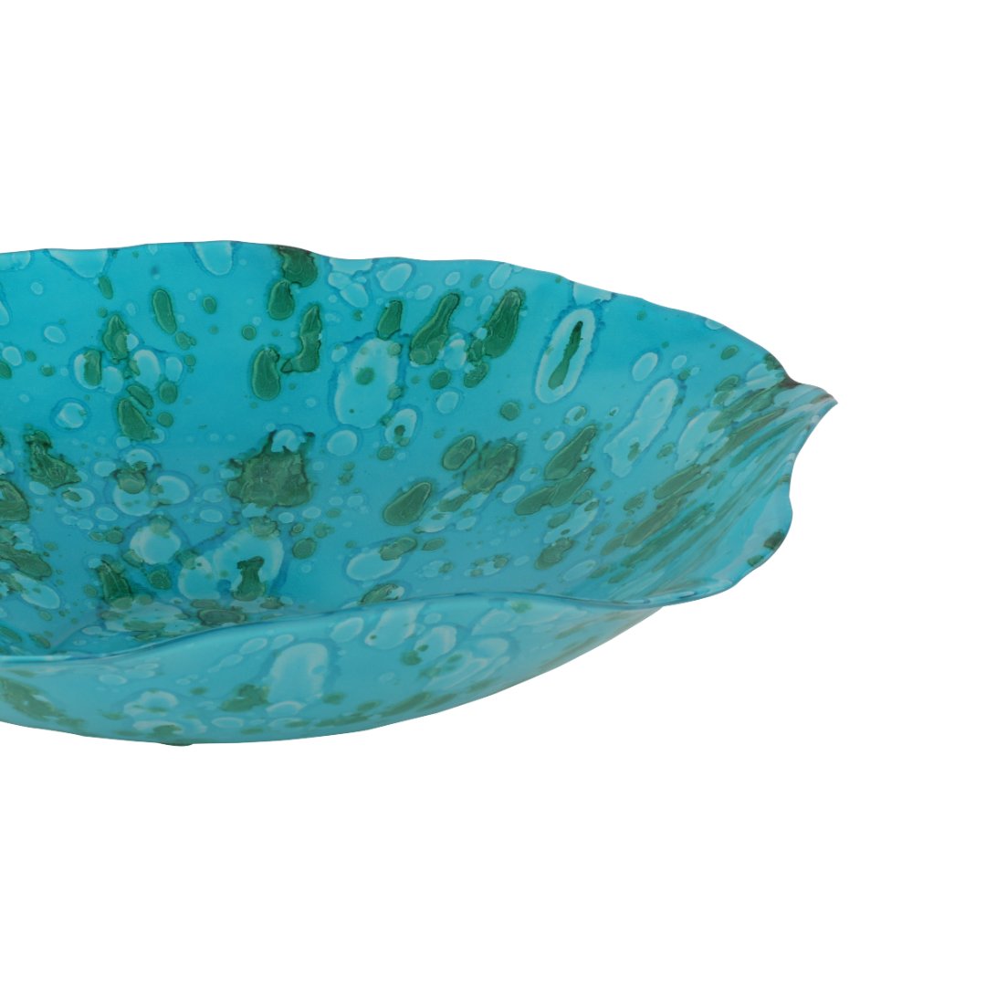 Fotografia para o produto Centro de mesa em vidro L40xP38xA9,5cm cor azul