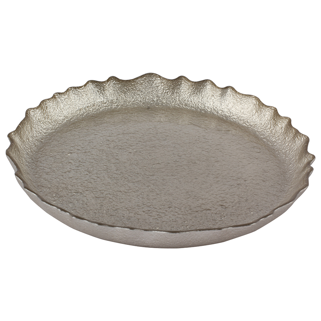 Imagem ilustrativa para Centro de mesa em vidro 21xA2cm cor champanhe