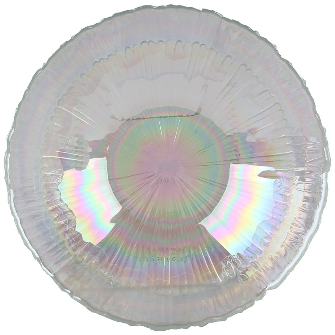 Fotografia para o produto Centro de mesa Flor em vidro D16xA5cm cor furta-cor Fotografia para o produto Centro de mesa Flor em vidro D16xA5cm cor furta-cor