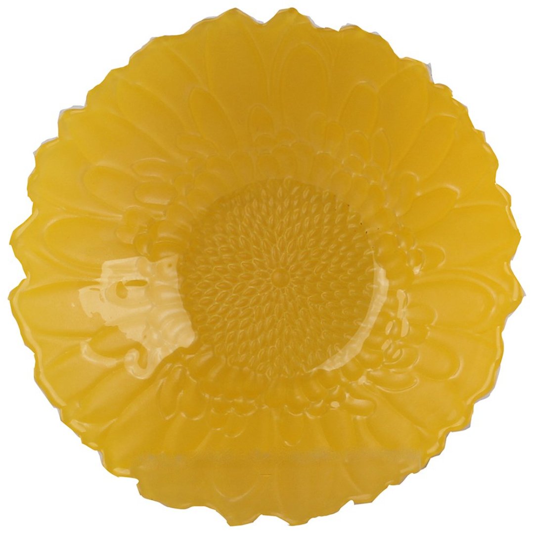 Imagem ilustrativa para Centro de mesa Flora em vidro 400ml 16xA5cm cor amarelo