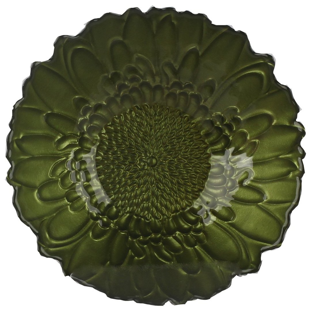 Imagem ilustrativa para Centro de mesa Flora em vidro 400ml 16xA5cm cor verde