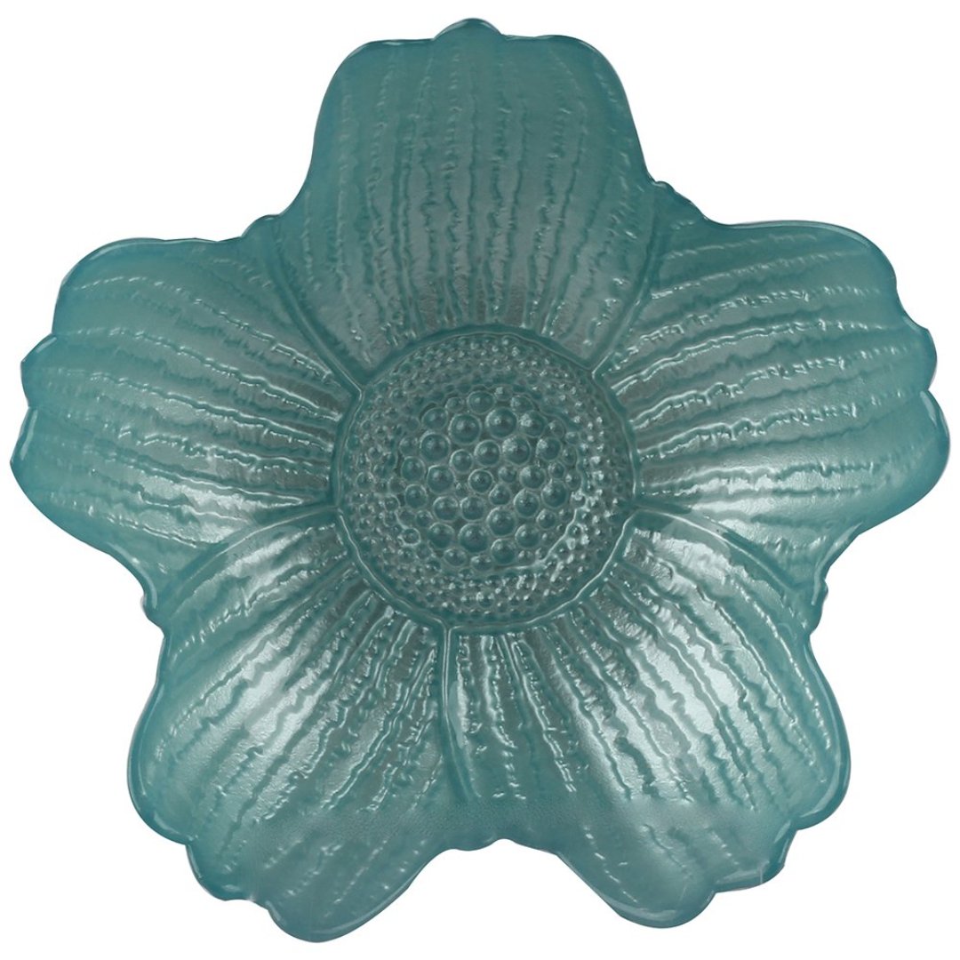 Imagem ilustrativa para Centro de mesa Flora em vidro 220ml 16xA5cm azul claro