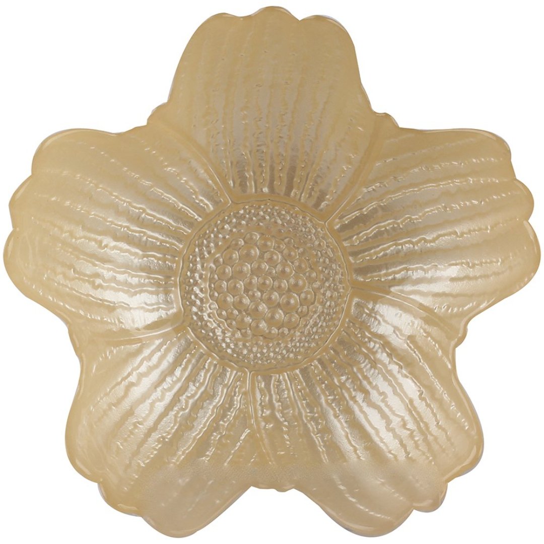 Imagem ilustrativa para Centro de mesa Flora em vidro 220ml 16xA5cm cor champanhe