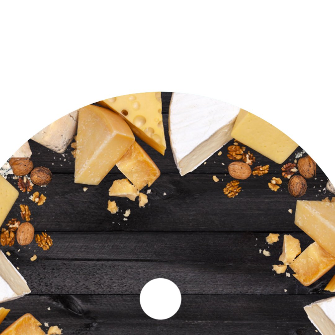 Fotografia para o produto Centro de mesa giratório Queijo em vidro 045cm cor preta