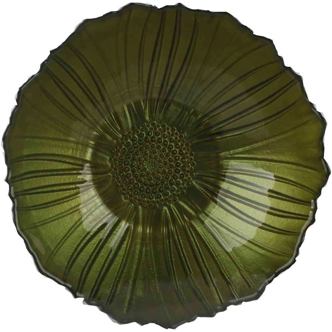 Fotografia para o produto Centro de mesa Glass Blend em vidro D16xA5cm cor verde Fotografia para o produto Centro de mesa Glass Blend em vidro D16xA5cm cor verde