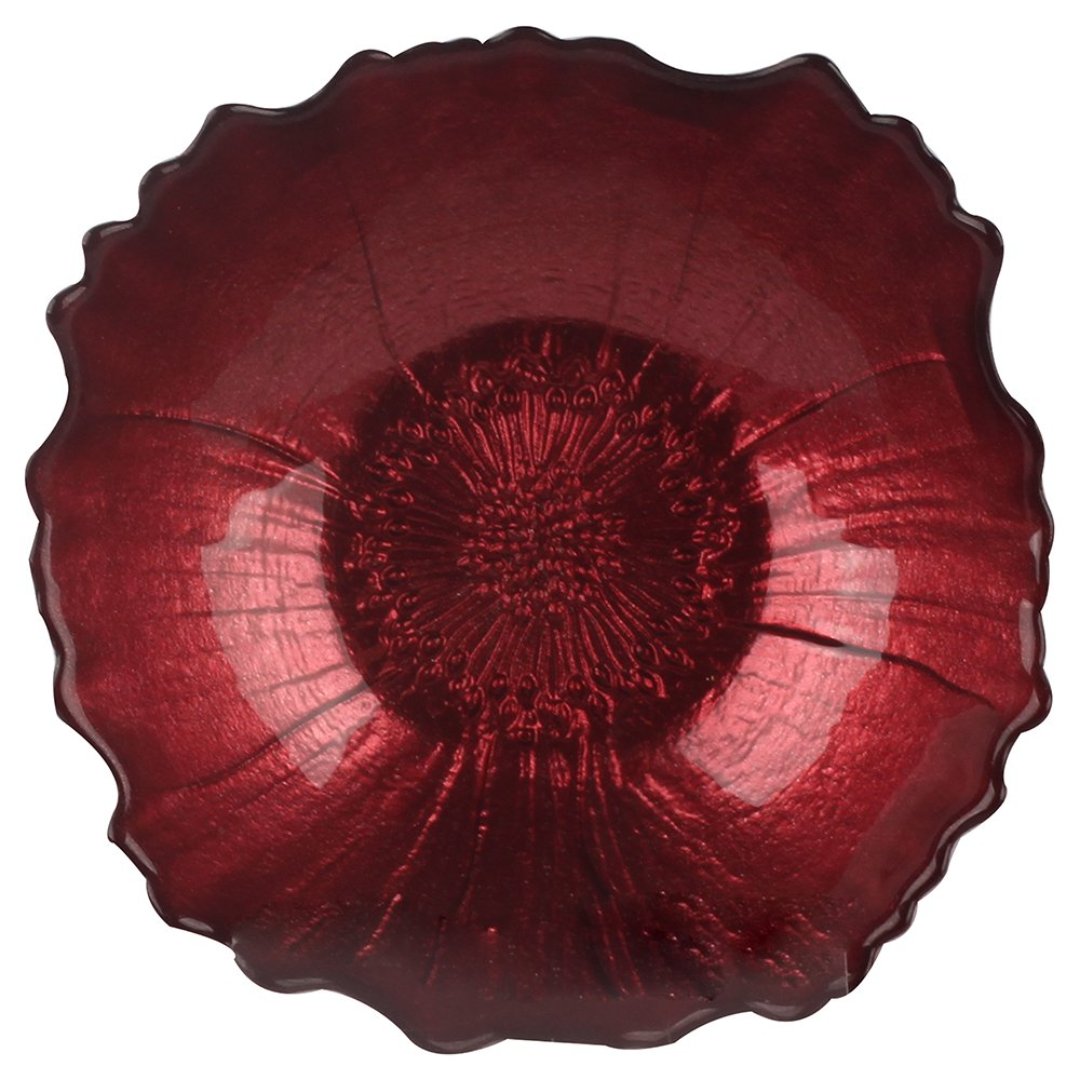 Fotografia para o produto Centro de mesa Glass Blend em vidro D16xA5cm cor vermelho Fotografia para o produto Centro de mesa Glass Blend em vidro D16xA5cm cor vermelho