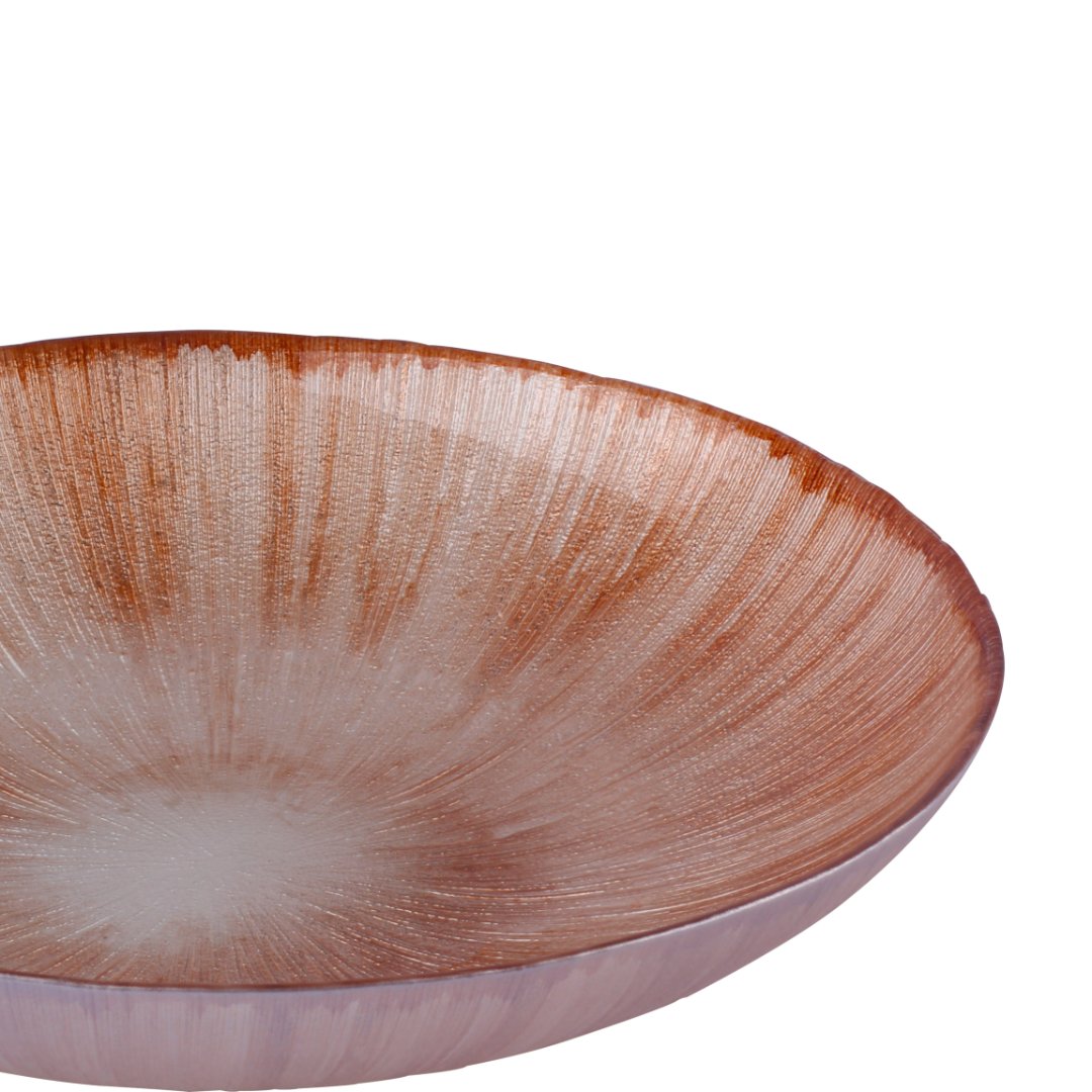 Fotografia para o produto Centro de mesa pedra em vidro 030xA6cm cor marrom