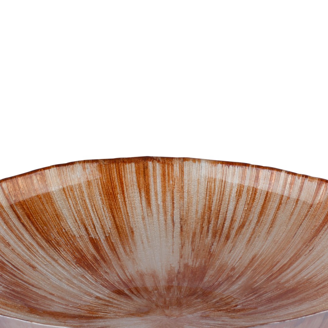 Fotografia para o produto Centro de mesa pedra em vidro 040xA8cm cor marrom