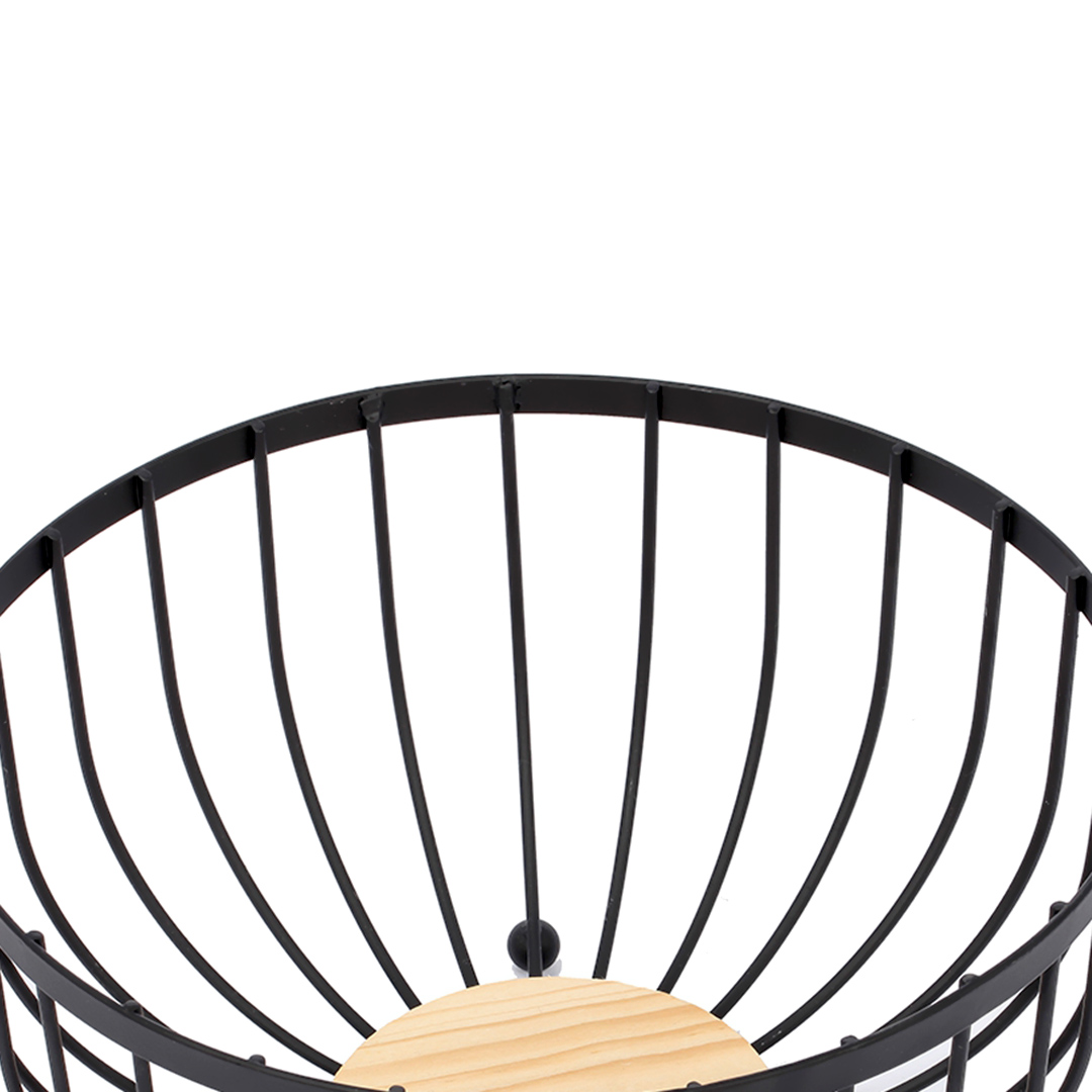 Fotografia para o produto Cesta de fruta em metal e madeira 025xA13cm