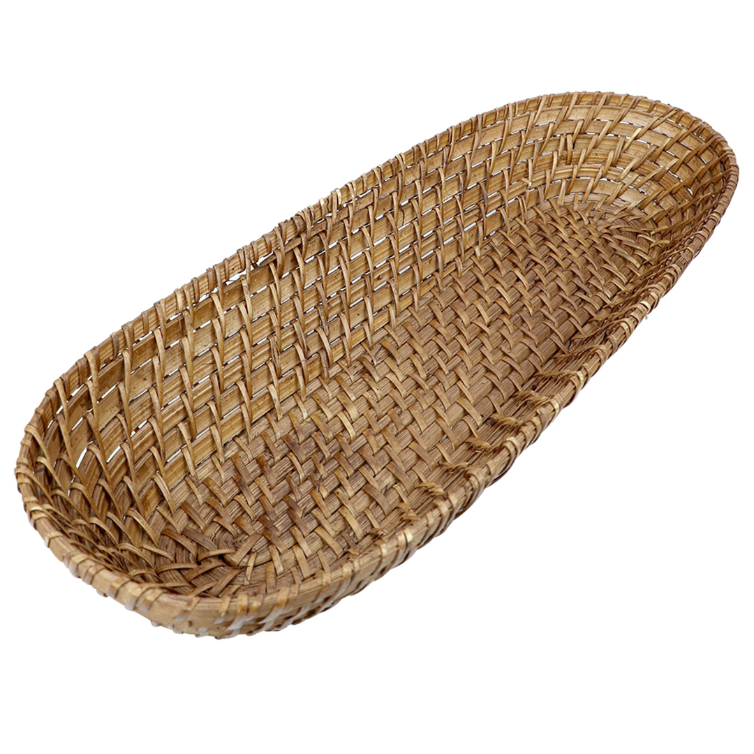 Fotografia para o produto Cesta para pães retangular em bambu e rattan L44xA16xA7cm