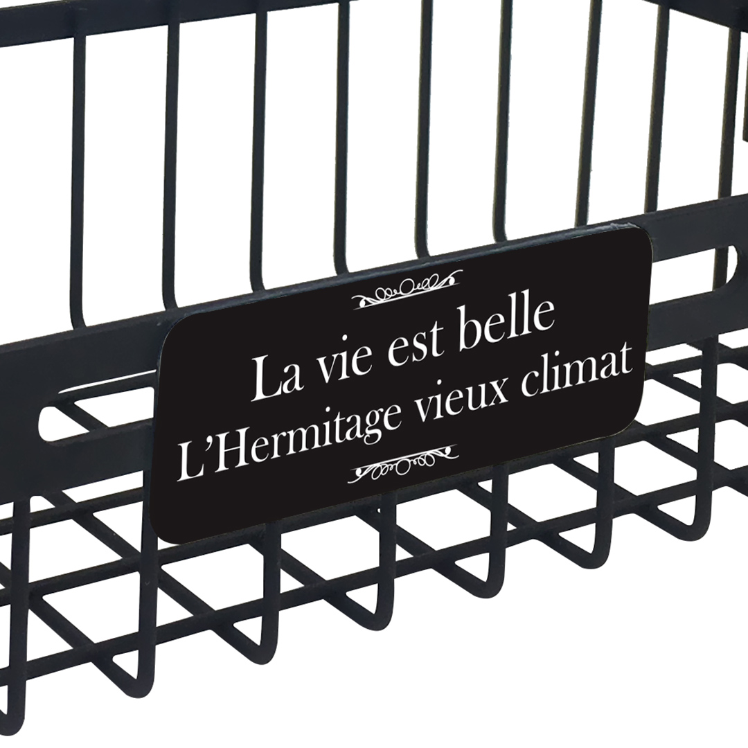 Fotografia para o produto Cesta para talheres e copos em ferro e madeira L25,5xP11,5xA18,5cm