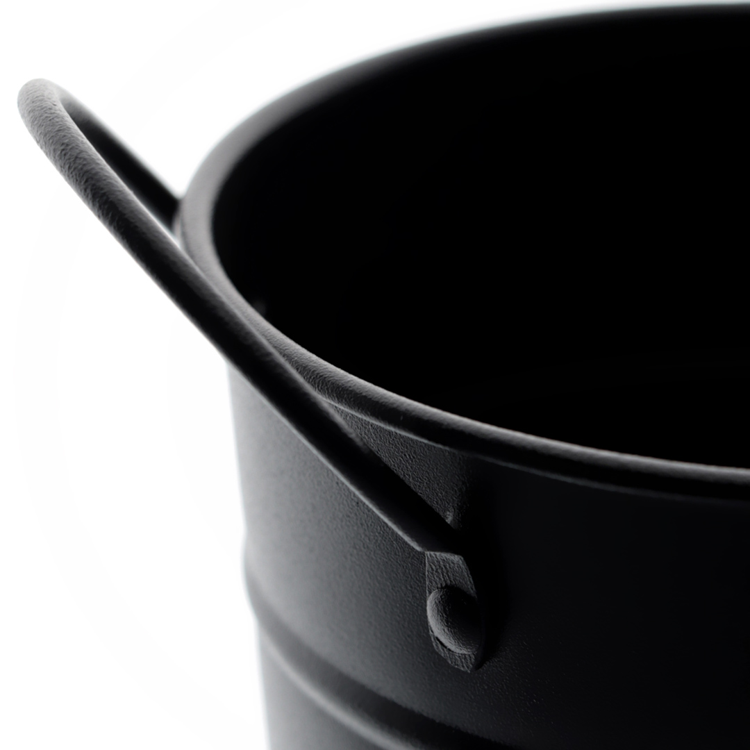 Fotografia para o produto Cesta redonda em ferro com molheira em melamina 011,5xA11cm