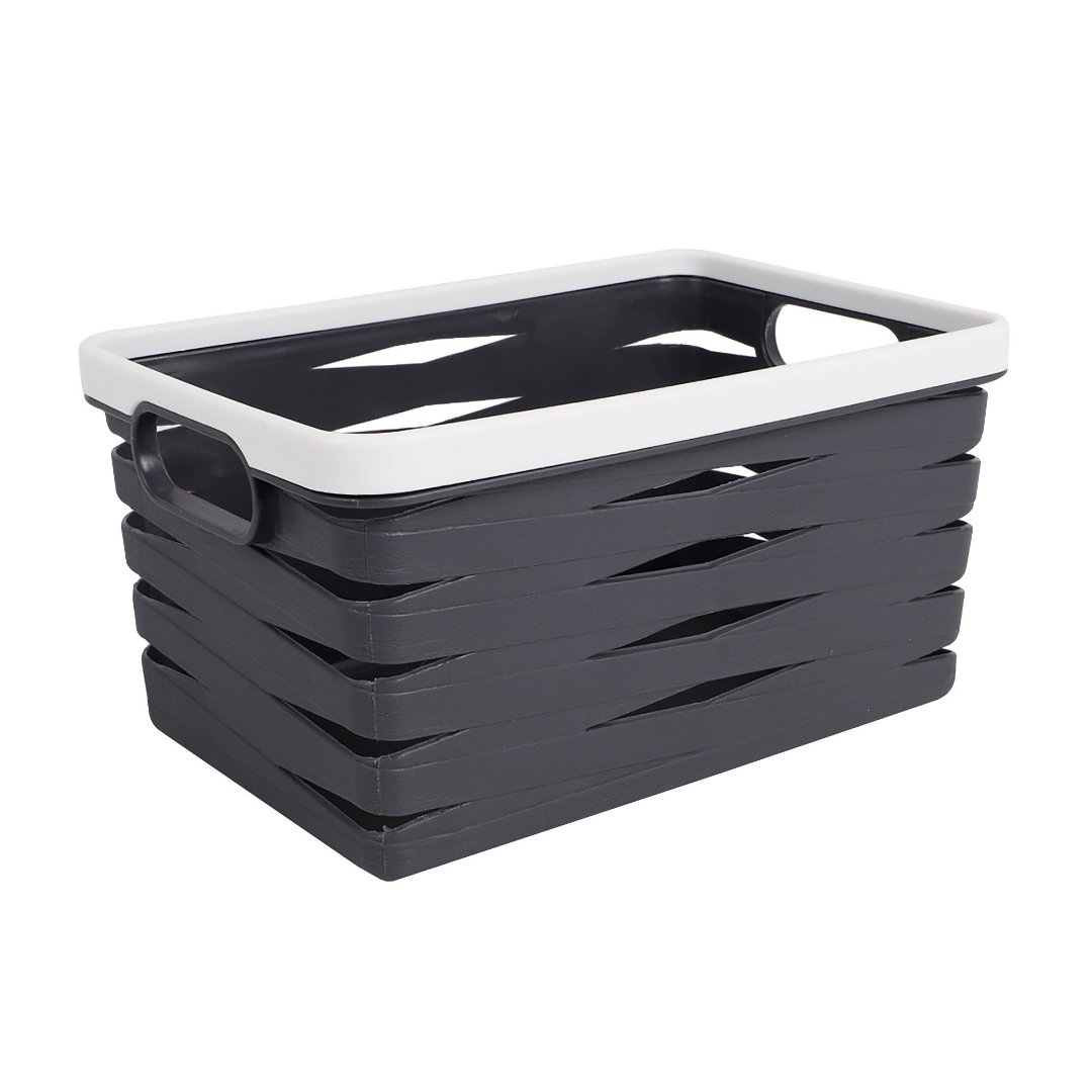 Imagem ilustrativa para Cesta retangular em plástico P14,5xL21,5xA11cm preta