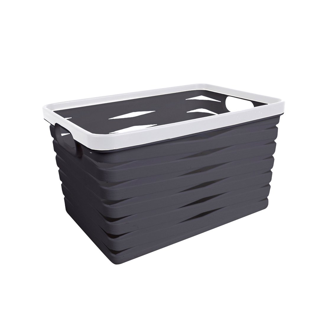 Imagem ilustrativa para Cesta retangular em plástico P18xL25,5xA15cm preta