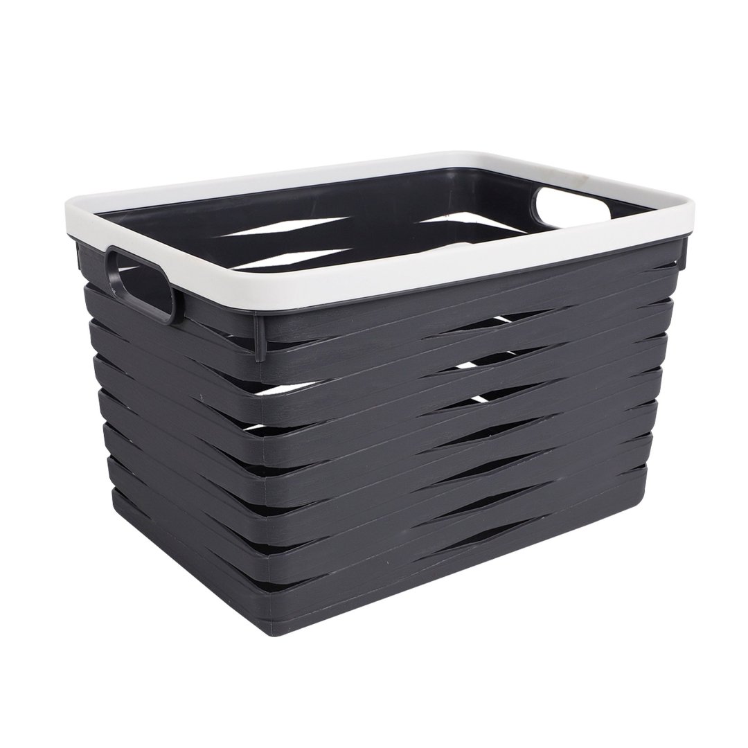Imagem ilustrativa para Cesta retangular em plástico P21xL29,5xA19cm preta