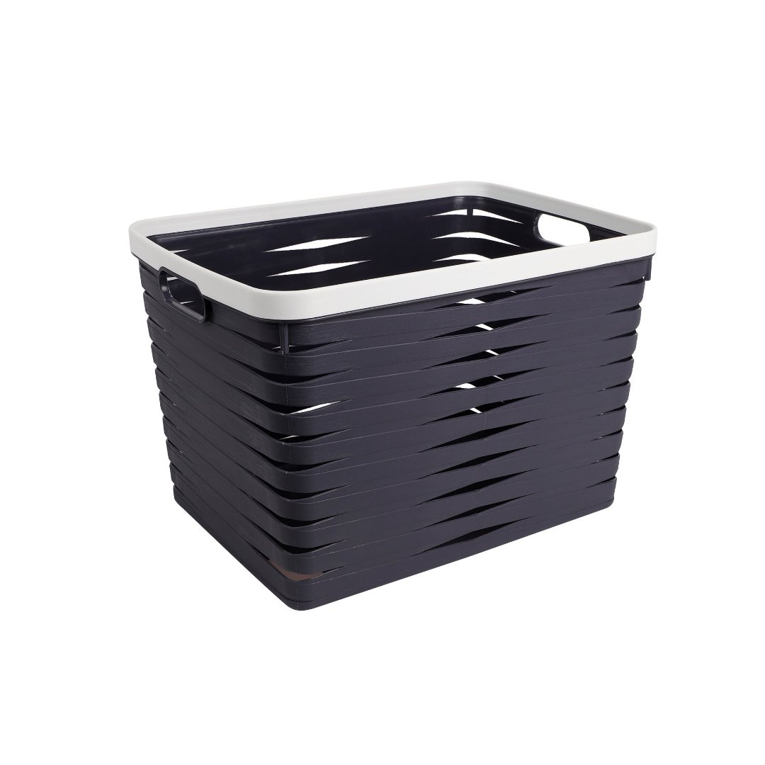 Imagem ilustrativa para Cesta retangular em plástico P28xL38,5xA26,5cm preta