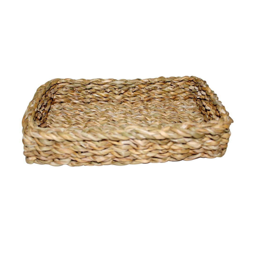 Imagem ilustrativa para Cesta retangular em fibra natural P18xL26xA5cm