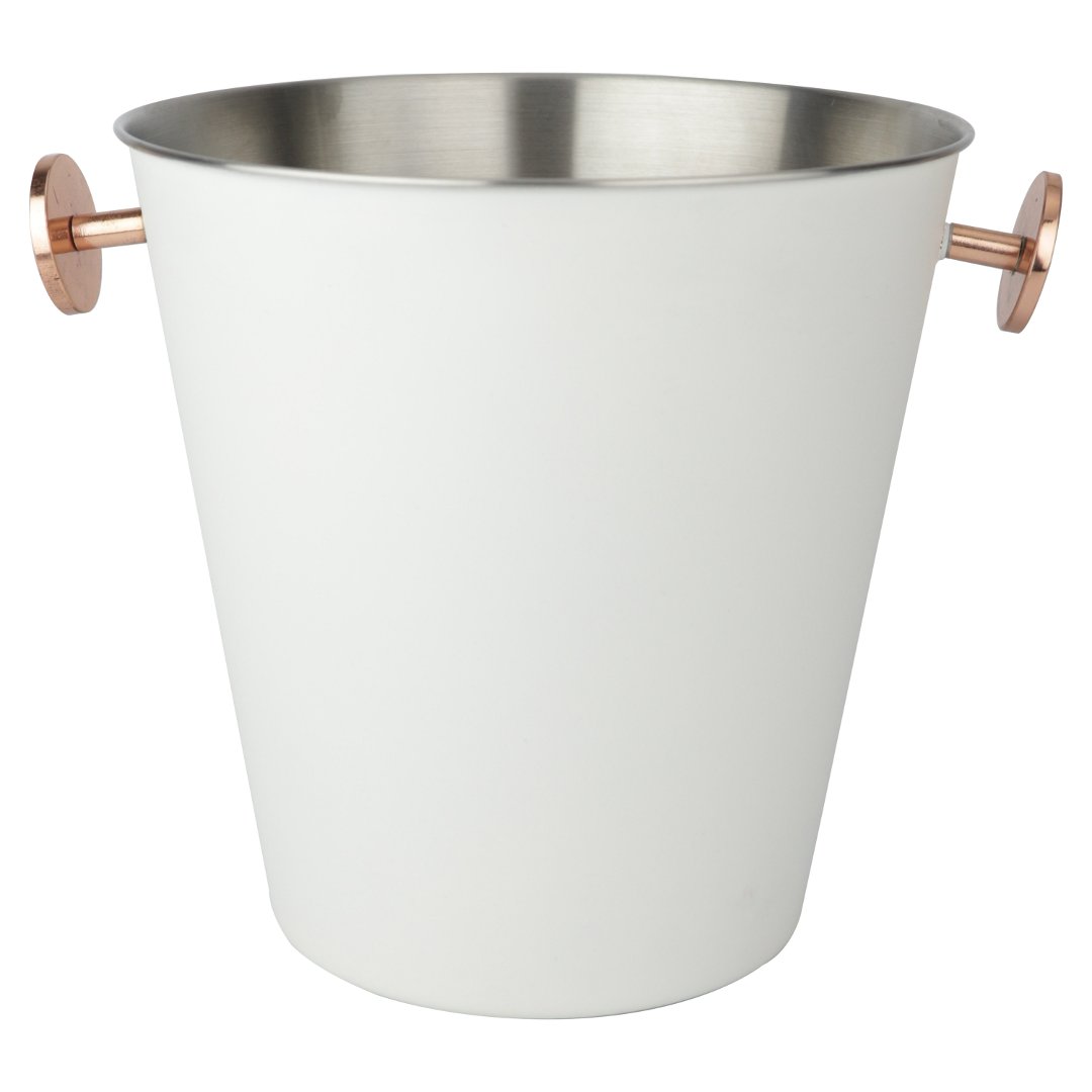 Imagem ilustrativa para Champanheira em aço inox 4,6L 21,5xA21cm cor branca com cobre