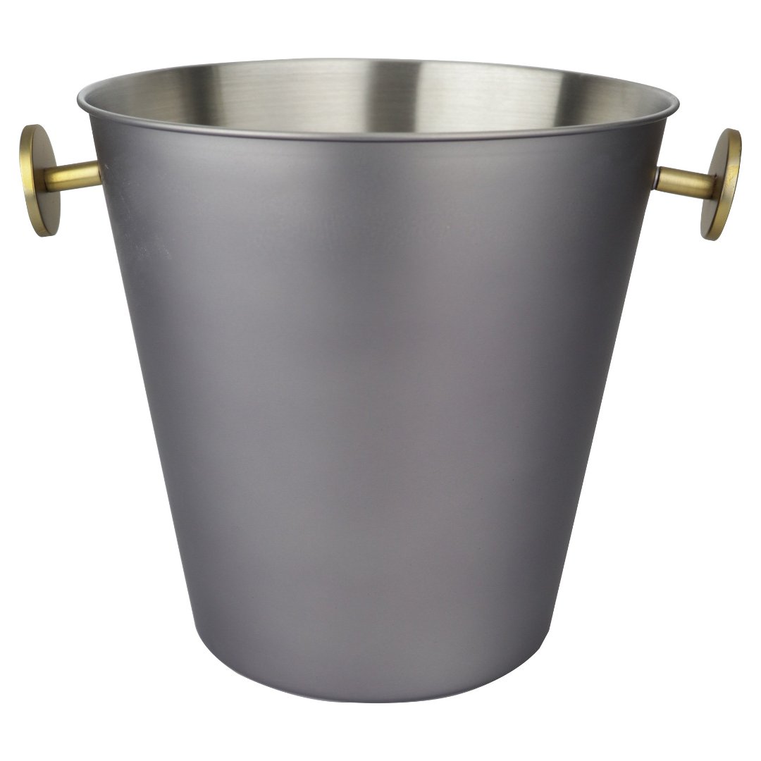 Imagem ilustrativa para Champanheira em aço inox 4,6L 21,5xA21cm cor cinza e dourada