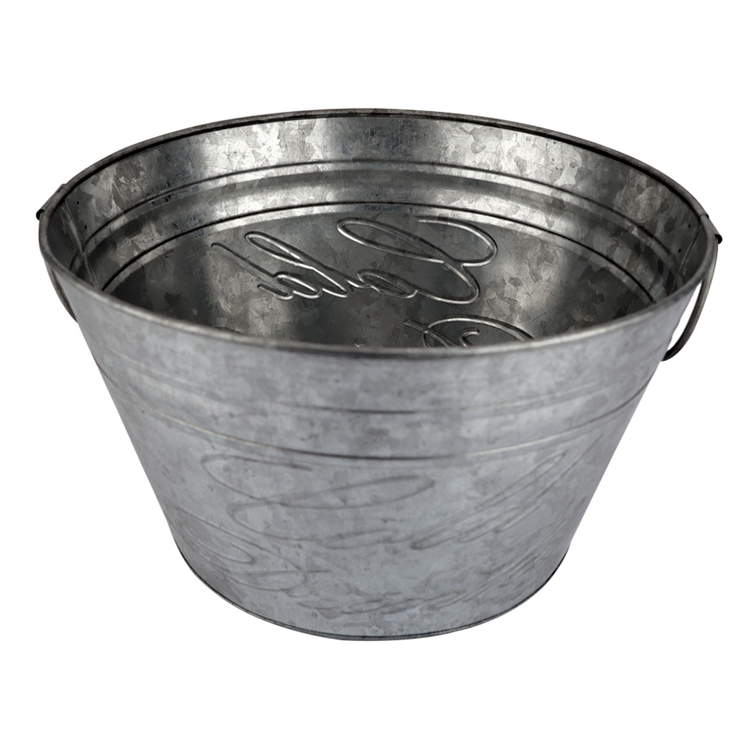 Imagem ilustrativa para Champanheira redonda em ferro galvanizado 13,5L 33xA21cm