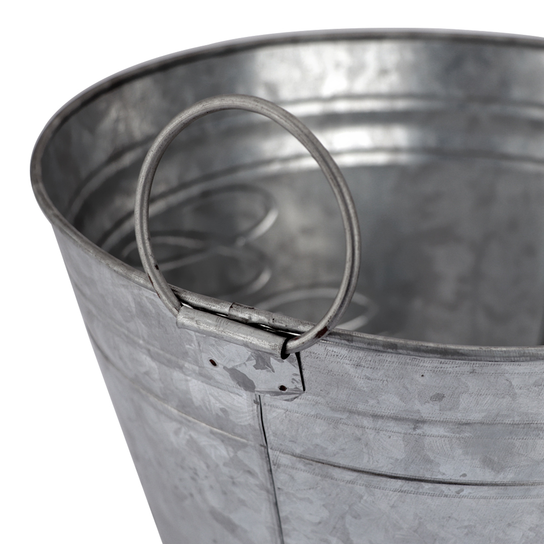 Fotografia para o produto Champanheira para festa redonda em ferro galvanizado 13,5L 033xA21cm