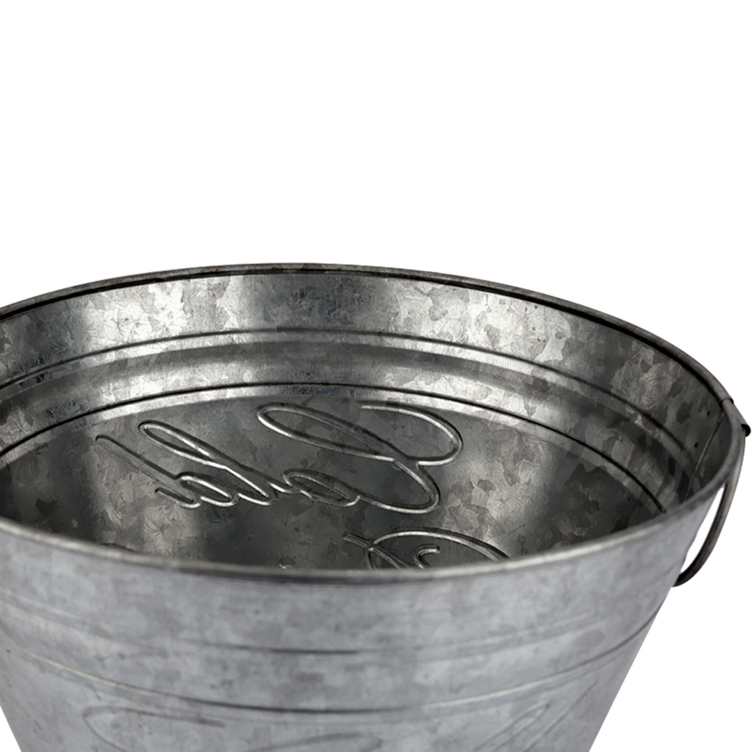 Fotografia para o produto Champanheira para festa redonda em ferro galvanizado 13,5L 033xA21cm