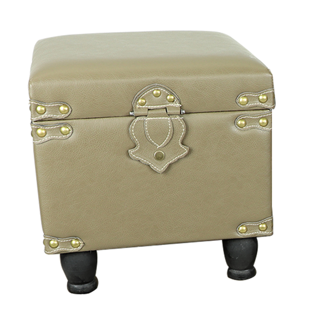 Fotografia para o produto Conjunto de 3 baús em couro ecológico L80xP40xA35cm/L35xP35xA26cm/L35xP35xA26cm