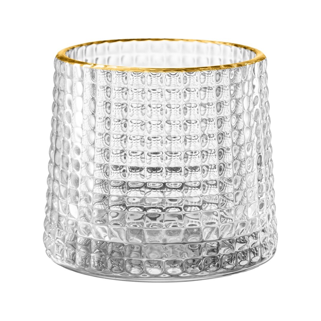 Imagem ilustrativa para Copo baixo em vidro com borda dourada 180ml A7,5cm