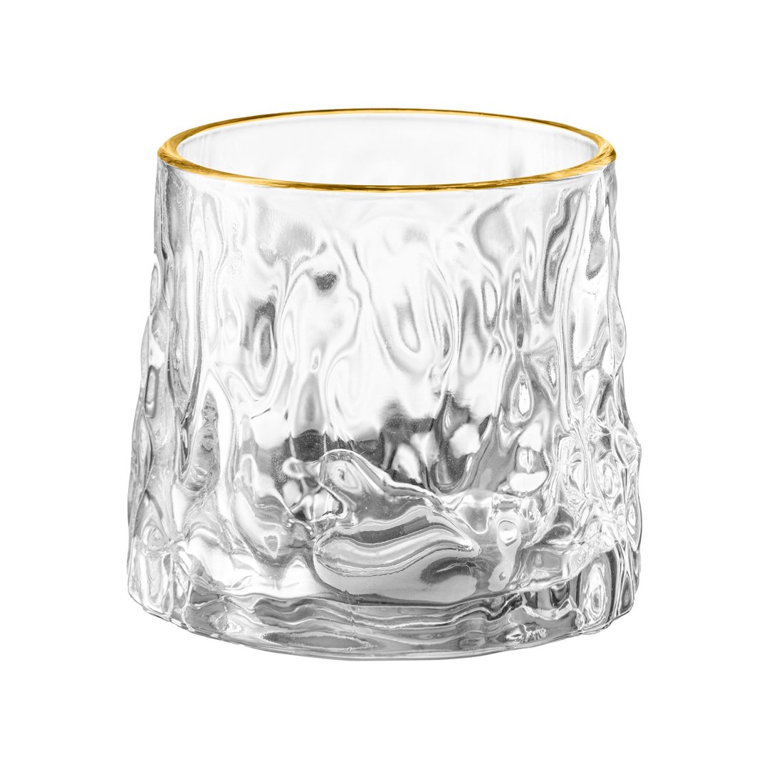 Imagem ilustrativa para Copo baixo em vidro com borda dourada 180ml A7,5cm