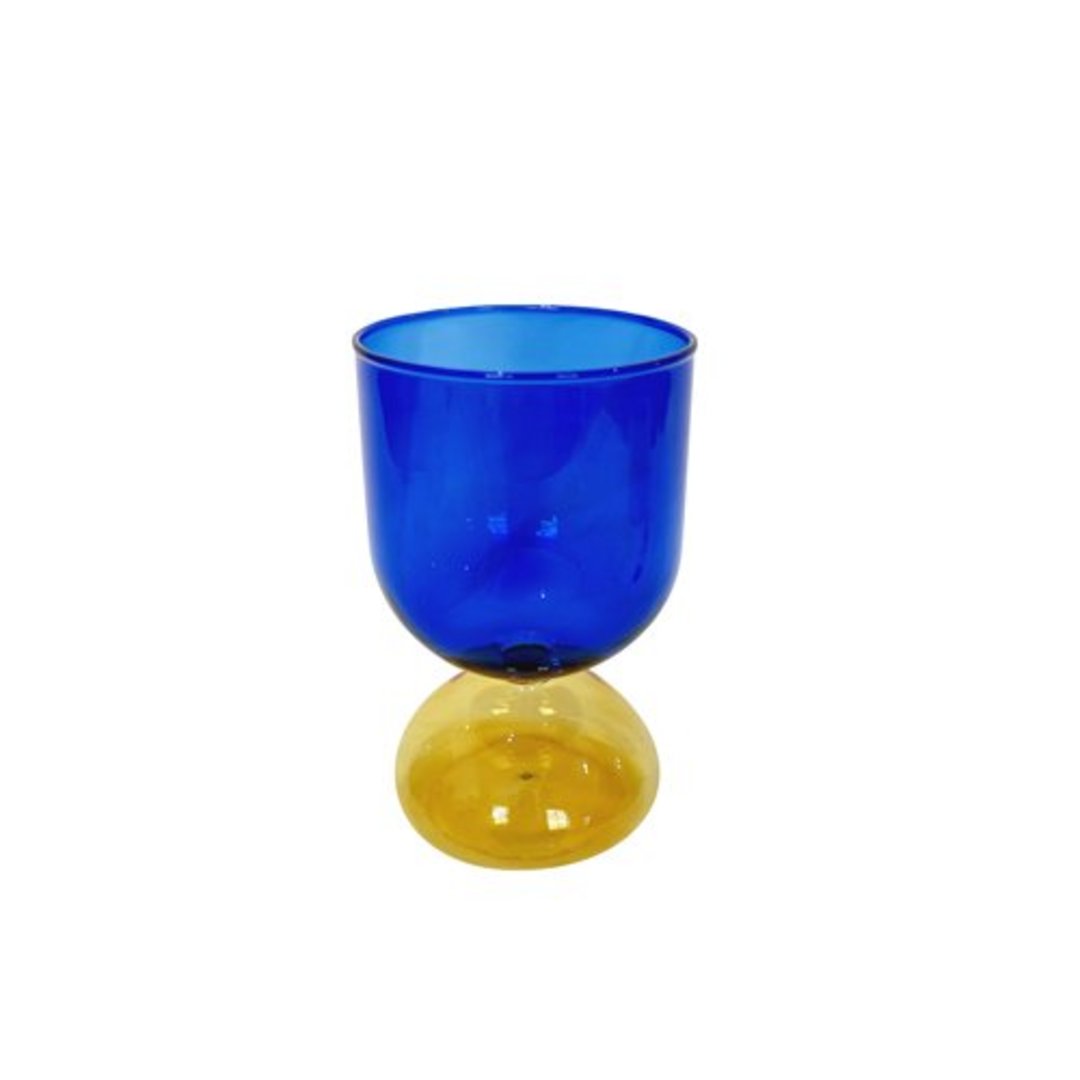 Imagem ilustrativa para Copo com pé em vidro borossilicato 260ml A12,5cm colorido