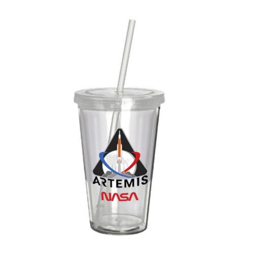 Imagem ilustrativa para Copo em plástico com canudo e parede dupla 500ml