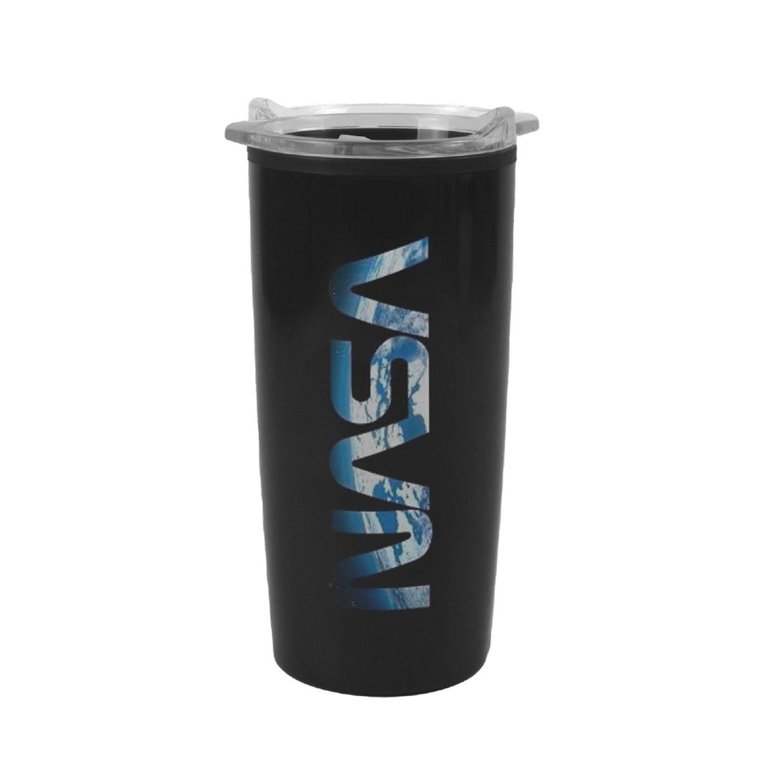 Fotografia para o produto Copo térmico em aço inox e plástico 535ml A18,3cm - Nasa