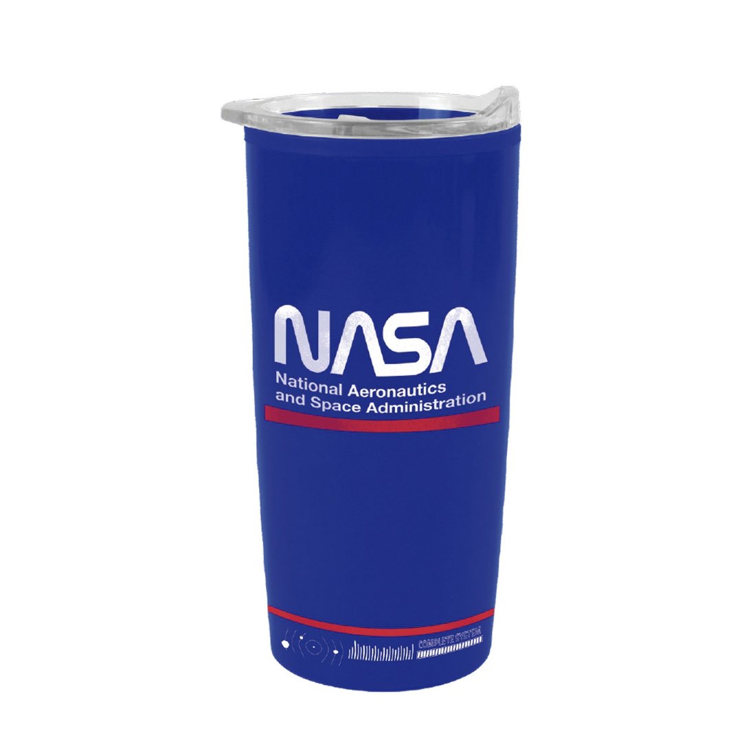 Fotografia para o produto Copo térmico NASA em aço inox e plástico 535ml A18,3cm