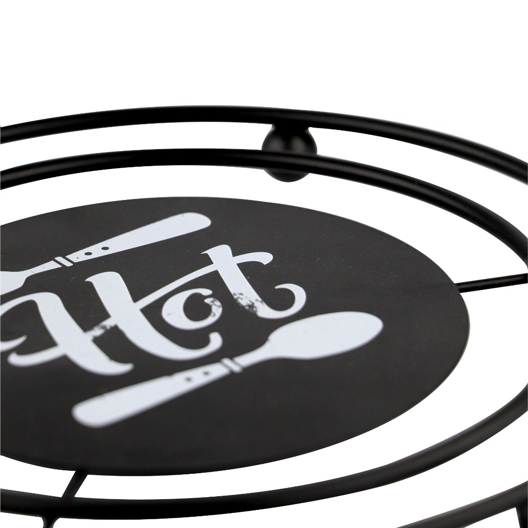 Fotografia para o produto Descanso de panela Cool Black em metal D18,5xA1,5cm cor preta