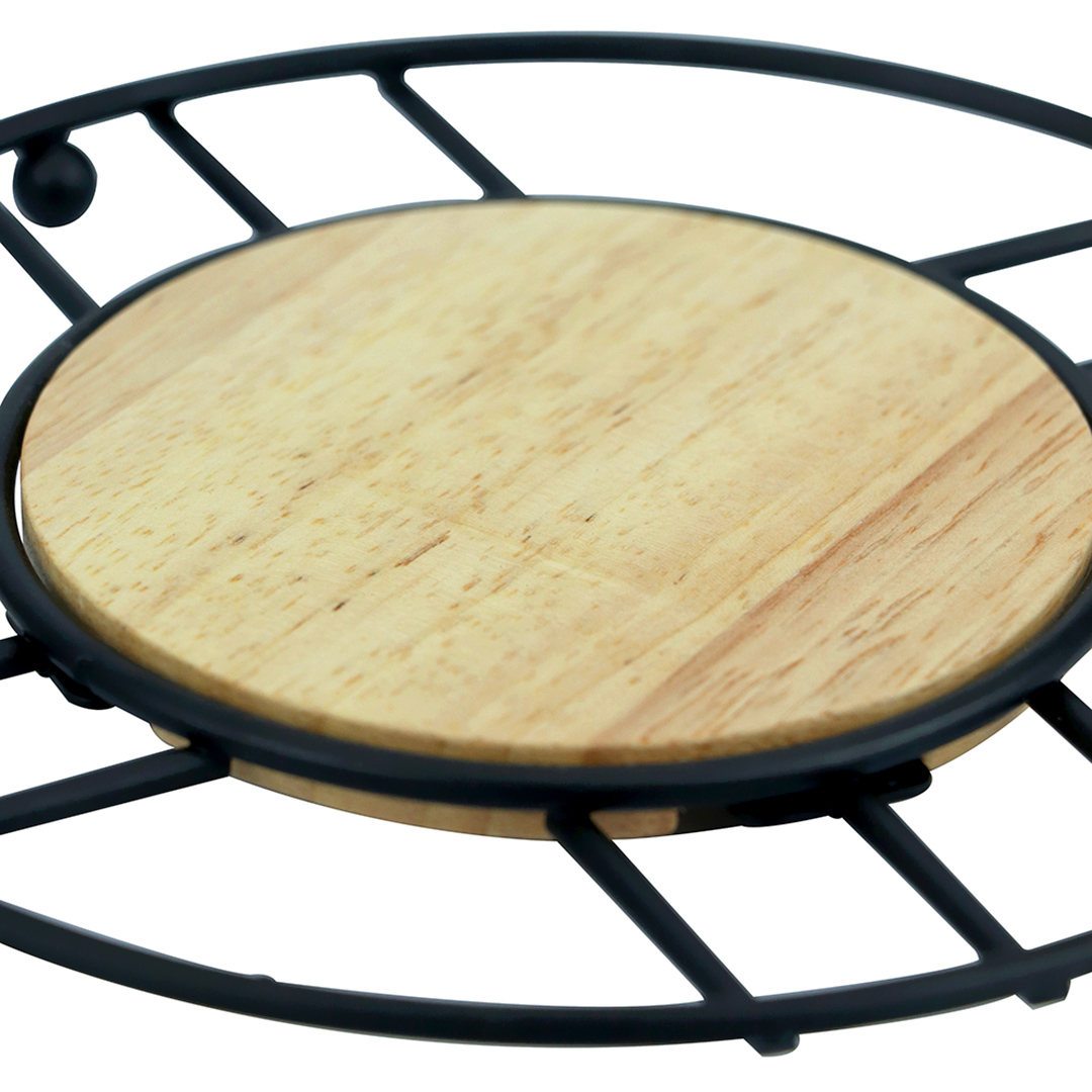 Fotografia para o produto Descanso de panela em metal e madeira 018xA2cm