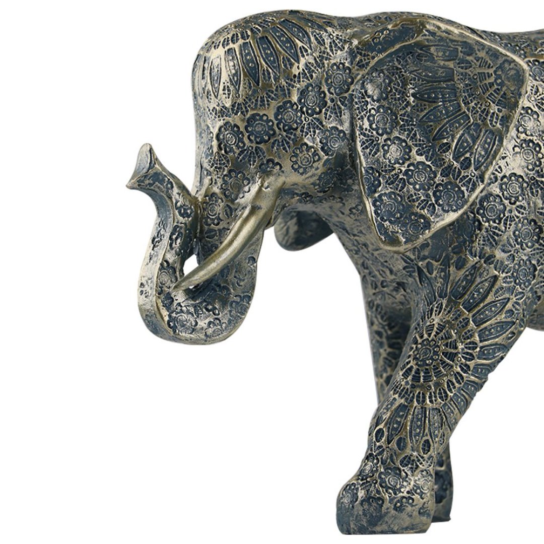 Fotografia para o produto Enfeite elefante em poliresina L28xP11xA19cm cor azul