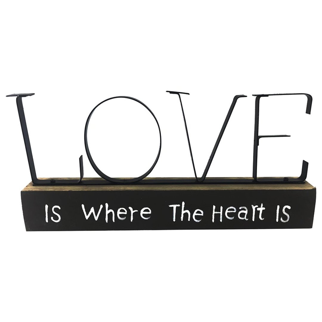 Imagem ilustrativa para Enfeite Love em metal L24xP3,4xA11cm