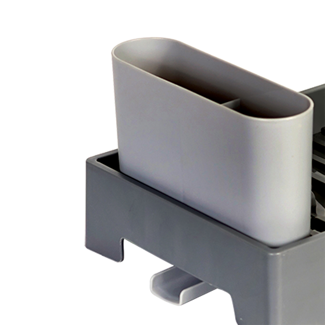 Fotografia para o produto Escorredor para louça com porta talheres em plástico L46,5xP18xA13,5cm